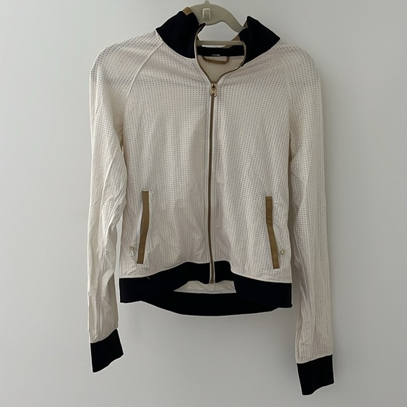 Lululemon 2015 Sweaty or Not Jacket Running White/Gold Mesh Size XS - Picture 2 of 6